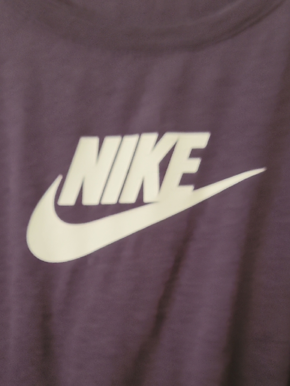 Nike Purple Scoop Neck Short Sleeve Tee with White Logo - Picture 2 of 6